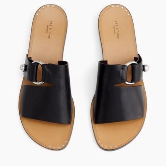 rag & bone Shoes - rag & bone Black Leather Sandals